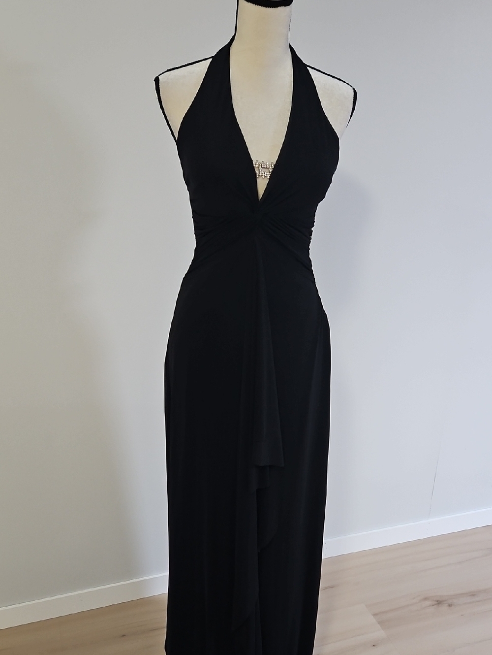 Vintage Cache Gown With Rhinestone Bands Size 12
